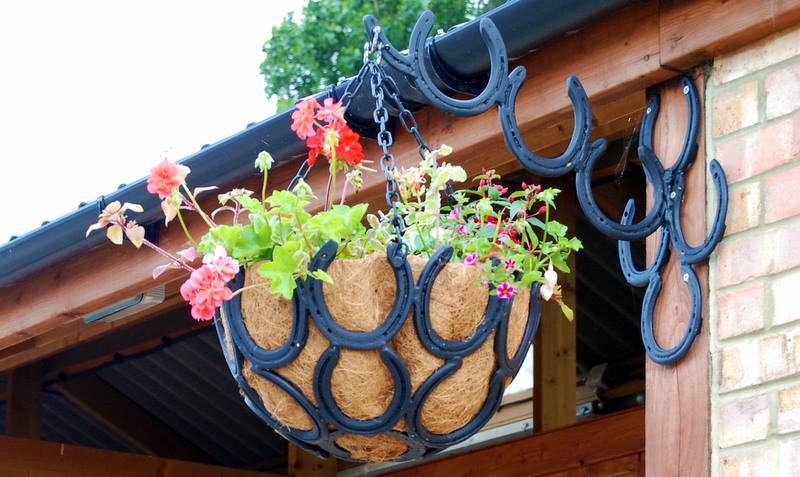 Horseshoe Hanging Basket